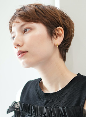 ショート・ボブ/白髪ぼかし/ハイライト/絶壁解消/40代