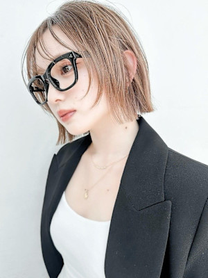 ボブ/レイヤーカット/縮毛矯正/韓国ヘア/顔周り/原宿/前髪