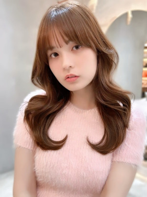 ボブ/レイヤーカット/縮毛矯正/韓国ヘア/顔周り/原宿/前髪