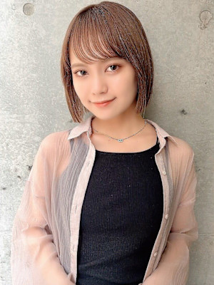 ボブ/レイヤーカット/縮毛矯正/韓国ヘア/顔周り/原宿/前髪