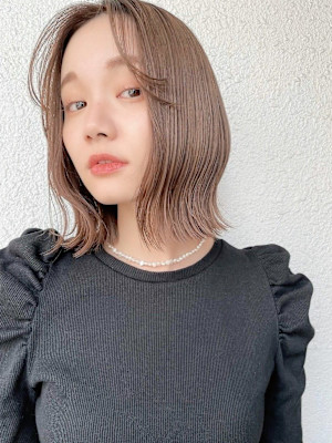 ボブ/レイヤーカット/縮毛矯正/韓国ヘア/顔周り/原宿/前髪