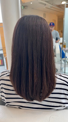 アフター → ビフォア　右にスワイプ【白髪染め/脱白髪染め】