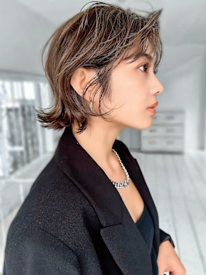 ボブ/レイヤーカット/縮毛矯正/韓国ヘア/顔周り/原宿/前髪