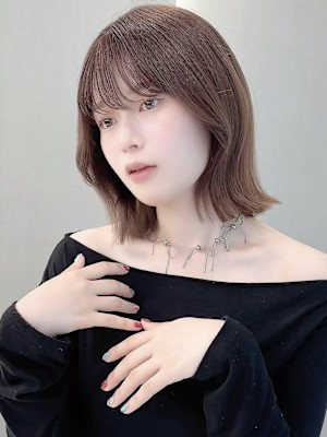 ボブ/レイヤーカット/縮毛矯正/韓国ヘア/顔周り/原宿/前髪