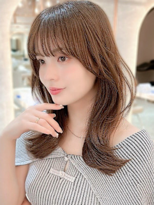 ボブ/レイヤーカット/縮毛矯正/韓国ヘア/顔周り/原宿/前髪