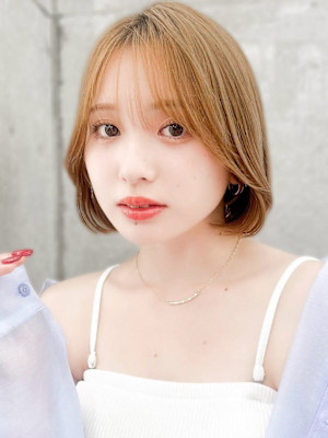 ボブ/レイヤーカット/縮毛矯正/韓国ヘア/顔周り/原宿/前髪