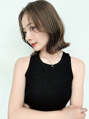 ボブ/レイヤーカット/縮毛矯正/韓国ヘア/顔周り/原宿/前髪