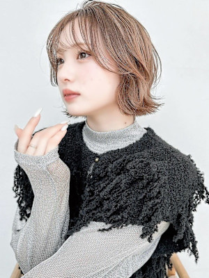 ボブ/レイヤーカット/縮毛矯正/韓国ヘア/顔周り/原宿/前髪