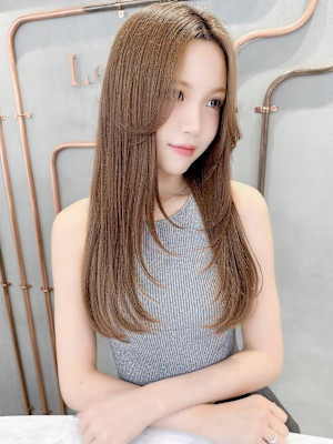 ボブ/レイヤーカット/縮毛矯正/韓国ヘア/顔周り/原宿/前髪