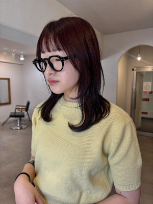 ワインレッド×レイヤーウルフ