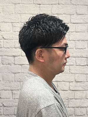 メンズ／ツーブロ／アップバング／刈り上げ／ショート