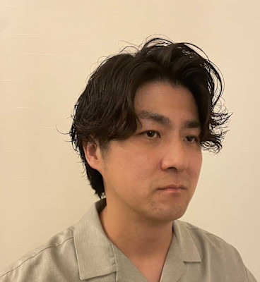 アップバングスパイラルパーマスタイル