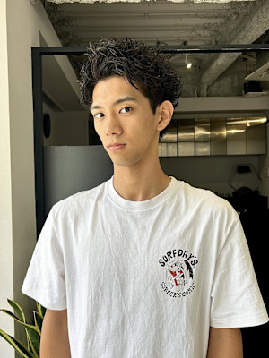 スパイキーショート×ピンパーマ