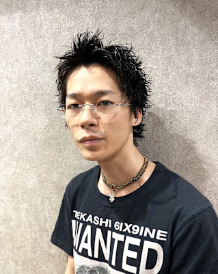 強めスパイキーパーマ【池袋メンズカット/パーマ】