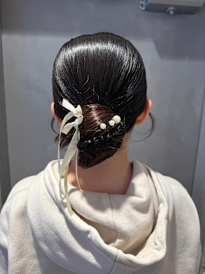 和装にも合う低めのタイトシニヨン【三軒茶屋】