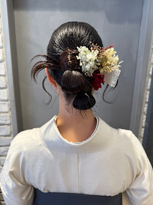 卒業式・和装向けのツインシニヨン【三軒茶屋】