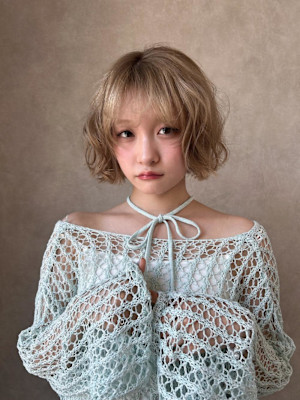 miu&縄田実乃里　ミルクティー×ミニボブ