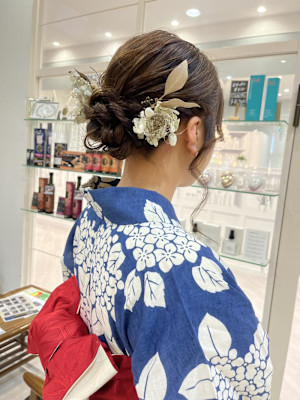 浴衣着付け/夏祭りヘアセット