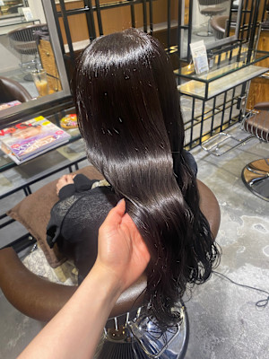 カラー/イルミナカラー/暗髪/艶髪/ラベンダーグレージュ