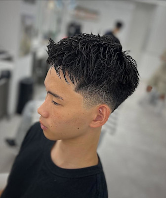 短髪×フェード