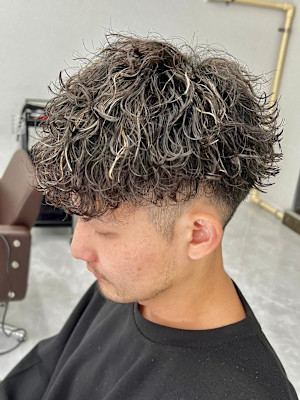 波巻きスパイラルツイストスパイラルパーママッシュメンズヘア