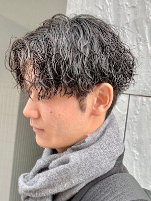 波巻きスパイラルツイストスパイラルパーママッシュメンズヘア