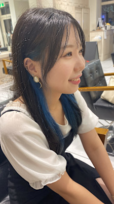 イヤリングブルー