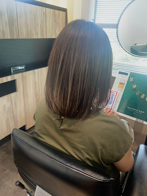 ハイライト透明感カラーボブスタイル