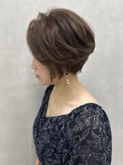 30代毛流れナチュラルショートカット/札幌大通駅個室美容室