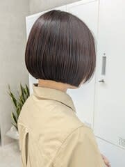 丸みショートボブ×髪質改善トリートメント/札幌大通個室美容室