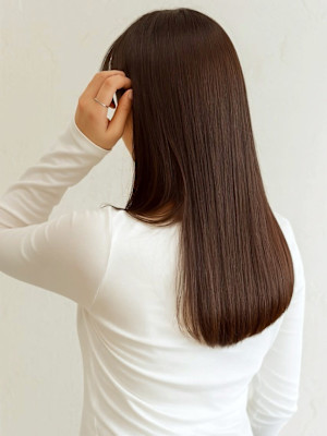 くすみブラウン 髪質改善トリートメント 艶髪 縮毛矯正 
