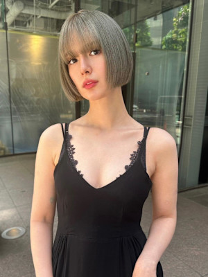 オリーブグレージュボブ