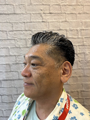 オールバックパーマ×6mm刈り上げ！