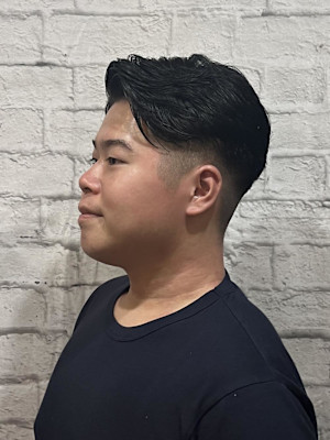 メンズ／ツーブロック／刈り上げ／七三／フェード