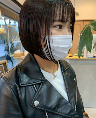 ぷつっとボブ／丸みボブ