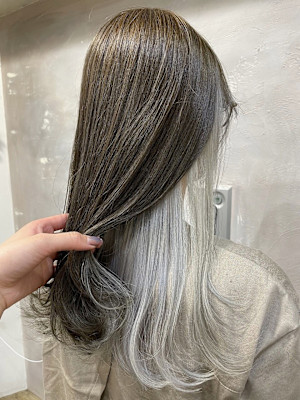 ダブルカラー/ベージュ/ケアブリーチカラー/インナーカラー