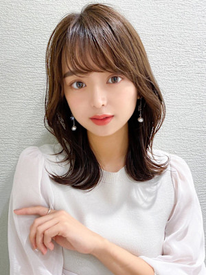 30代40代人気！後れ毛がかわいいくびれヘアシャギーレイヤー