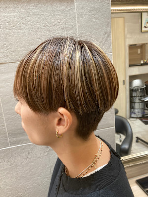 ハイライト×ハンサムショート