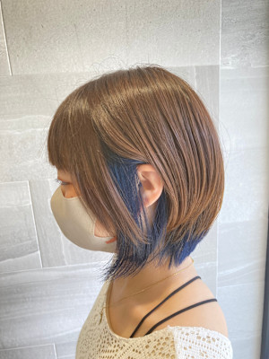 インナーカラー×ブルー