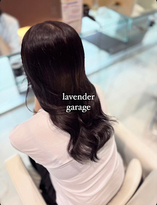 透明感ラベンダーグレージュ/ブリーチなし/Ｗカラー