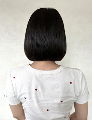 【ブリーチ無し・ダークラベンダーカラー・ボブ】