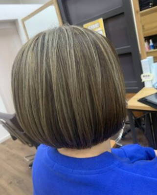 ハイライト|切りっぱなしボブ【盛岡/本宮】