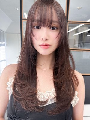 20代30代韓国風レイヤーカット×暖色カラー◎艶髪トリートメ