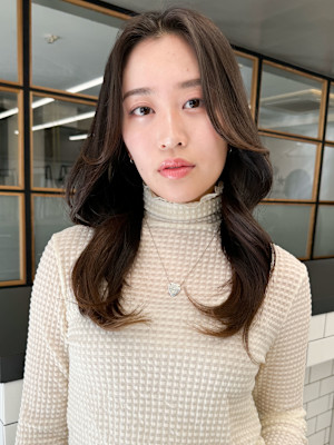 小顔カットヨシンモリ透明感ミルクティーベージュ◎2wayバン