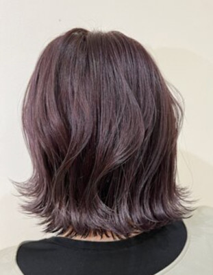艶髪パープル外ハネボブ【盛岡/本宮】