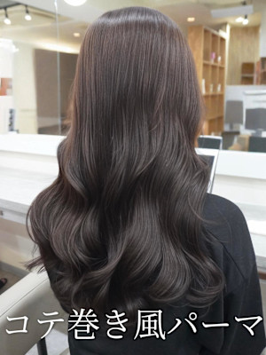 パーマ#パーマスタイル#コテ巻き風パーマ#レイヤーカット