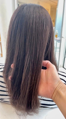 アフター → ビフォア　右にスワイプ【白髪染め/脱白髪染め】