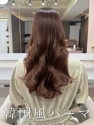 韓国風パーマ/コテ巻き風パーマ/レイヤーカット/髪質改善