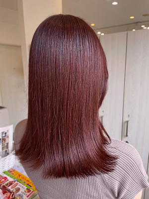 ピンクヘア/艶感/イルミナカラー