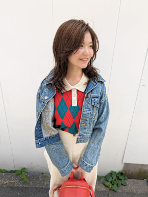 くびれレイヤー/顔まわりレイヤー/ベージュカラー